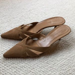 Banana Republic suede slip on heel